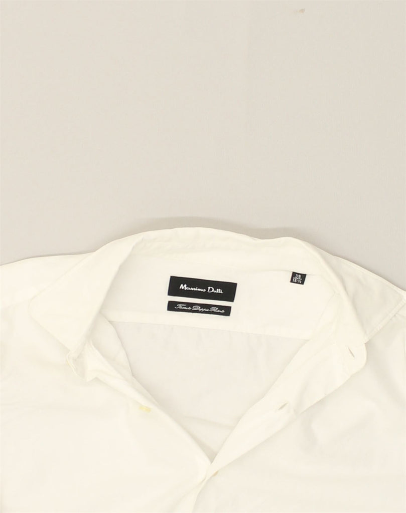 MASSIMO DUTTI Mens Shirt Size 15 1/2 Medium White Cotton | Vintage Massimo Dutti | Thrift | Second-Hand Massimo Dutti | Used Clothing | Messina Hembry 