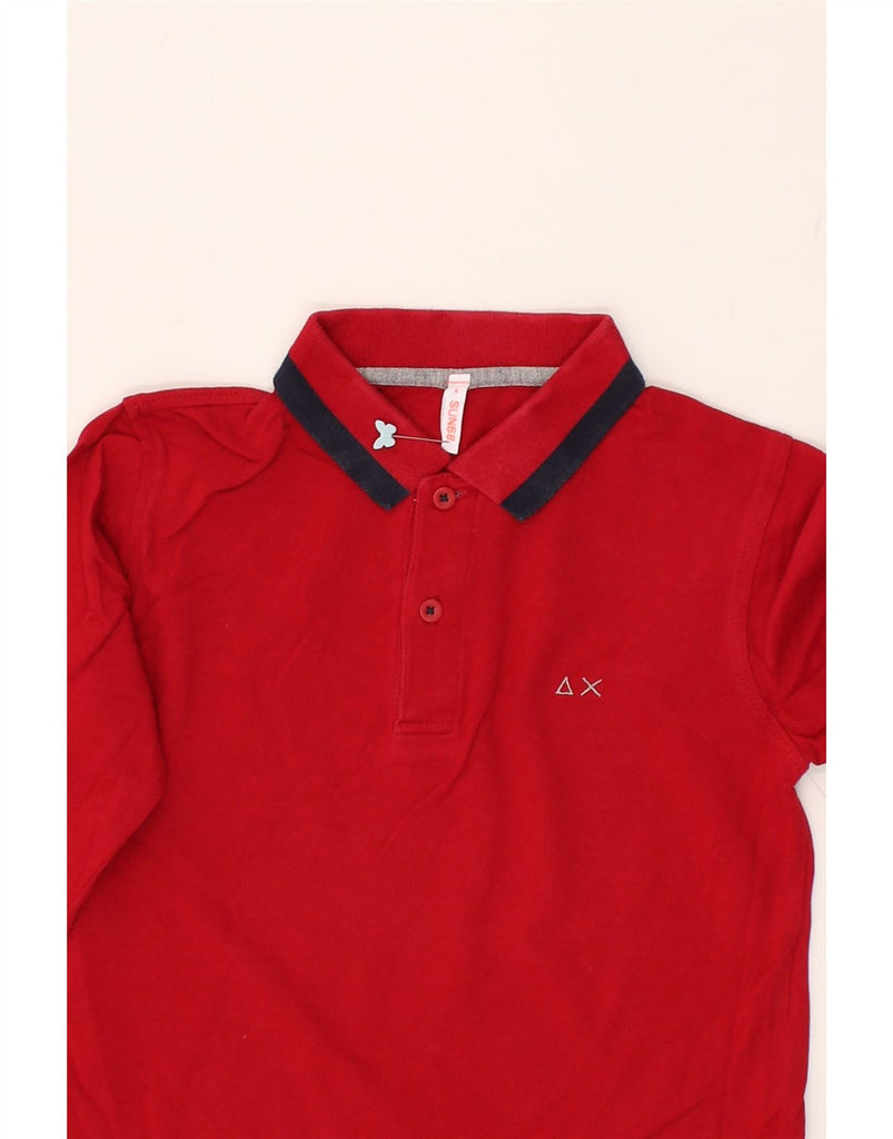 SUN68 Boys Long Sleeve Polo Shirt 5-6 Years Red Cotton | Vintage Sun68 | Thrift | Second-Hand Sun68 | Used Clothing | Messina Hembry 