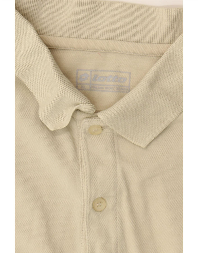 LOTTO Womens Polo Shirt UK 18 XL Beige Cotton Vintage Lotto and Second-Hand Lotto from Messina Hembry 