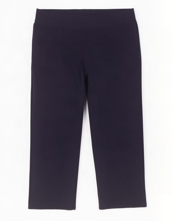 Marks & Spencer Womens Tracksuit Trousers UK 18 XL Navy Blue Cotton