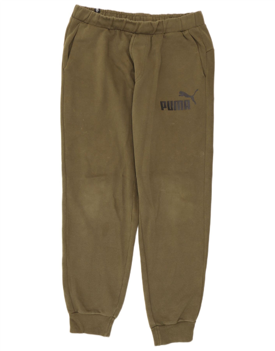 Puma Mens Tracksuit Trousers Joggers Large  Khaki Cotton