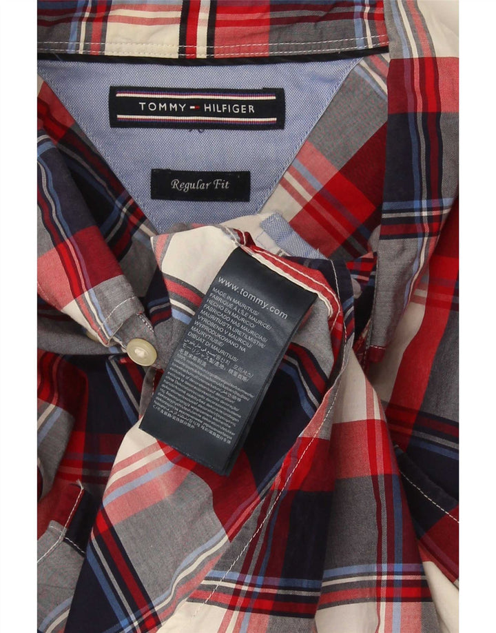 Tommy Hilfiger Mens Regular Fit Shirt Medium Multicoloured Plaid Cotton
