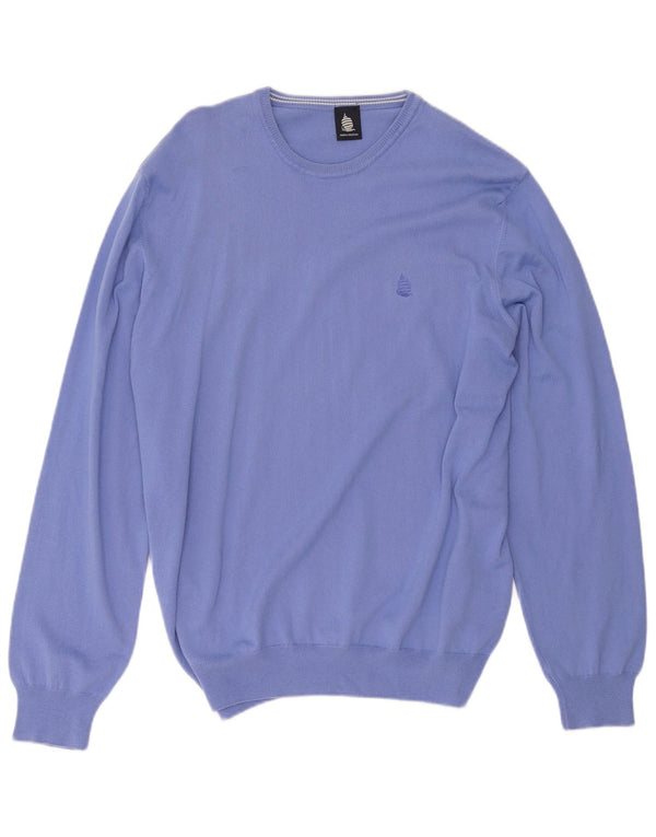 Marina Yachting Womens Boat Neck Jumper Sweater UK 20 2XL Blue Cotton