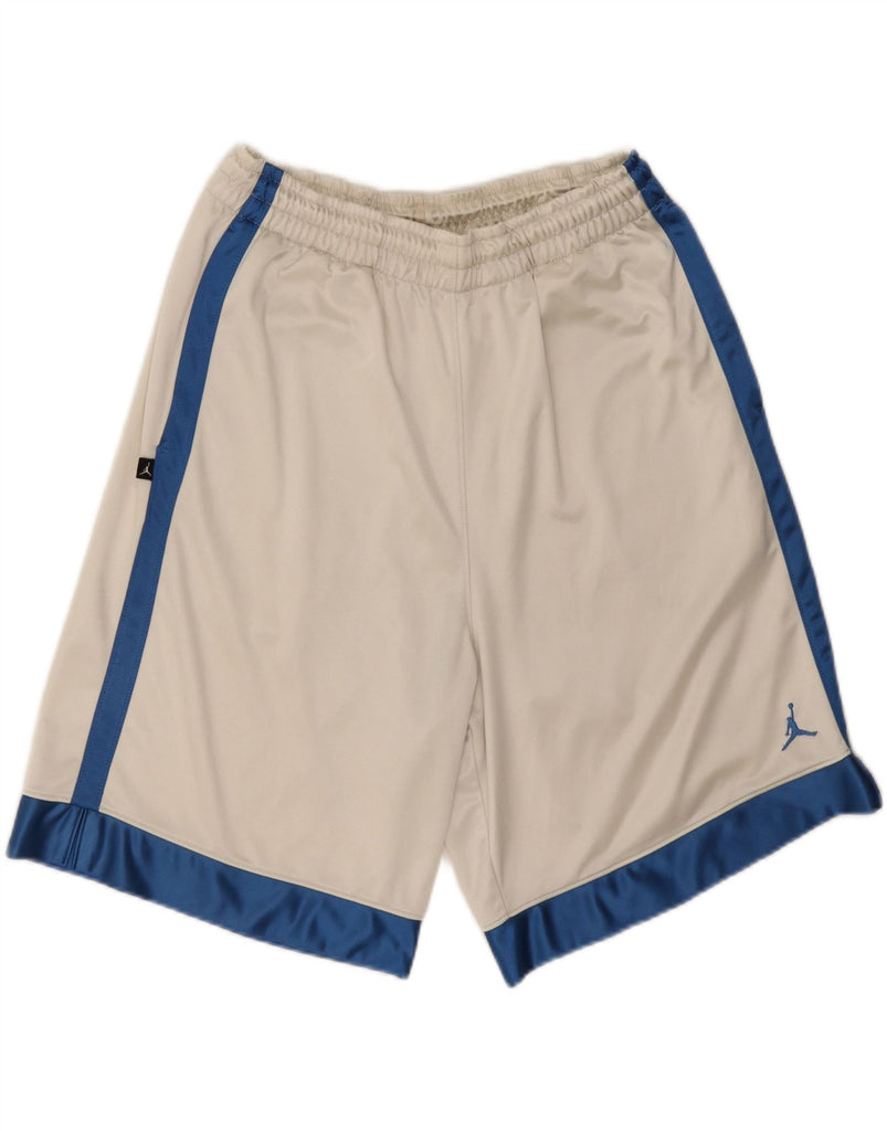 JORDAN Mens Sport Shorts UK 39/41 Medium  White Colourblock Polyester Vintage Jordan and Second-Hand Jordan from Messina Hembry 