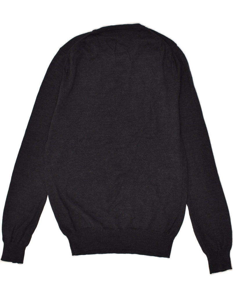 J. CREW Mens Slim Fit Crew Neck Jumper Sweater Medium Black Merino Wool | Vintage J. Crew | Thrift | Second-Hand J. Crew | Used Clothing | Messina Hembry 
