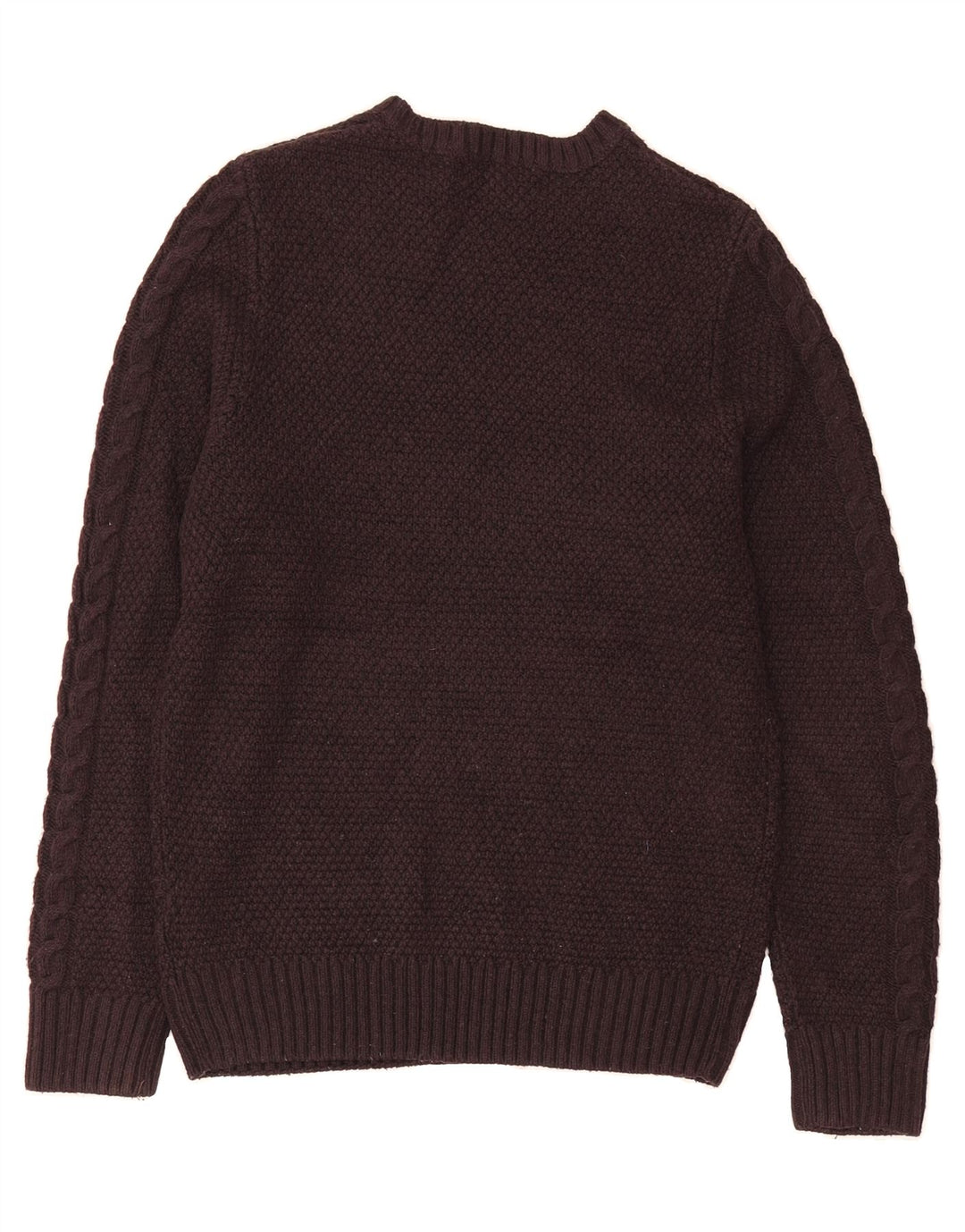 MARKS & SPENCER Womens Crew Neck Jumper Sweater UK 10 Small Brown Acrylic Vintage Marks & Spencer and Second-Hand Marks & Spencer from Messina Hembry 