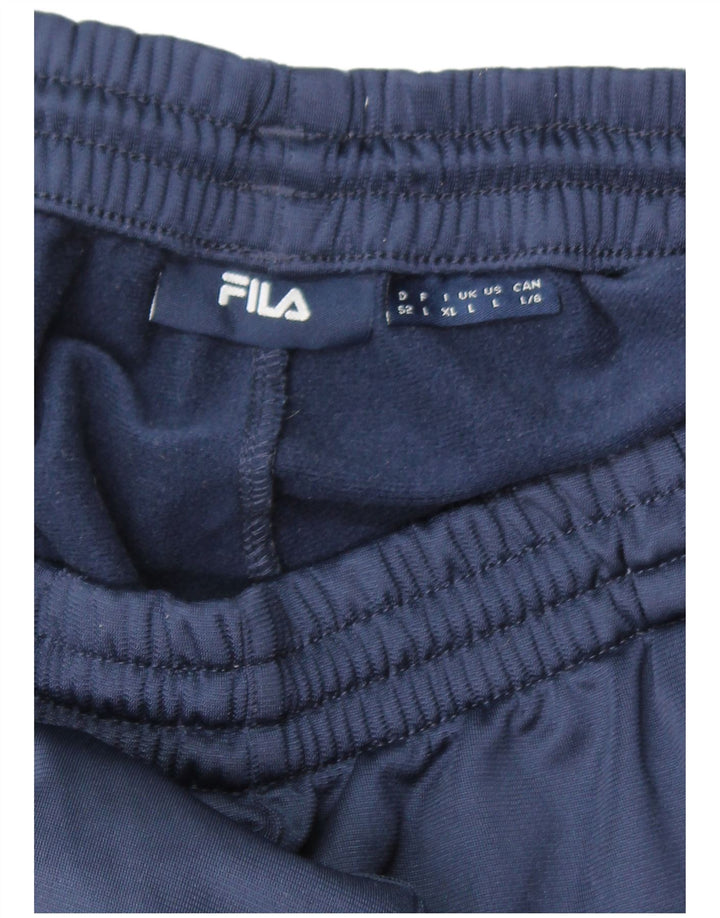 Fila Mens Tracksuit Trousers Large Navy Blue Striped Polyester