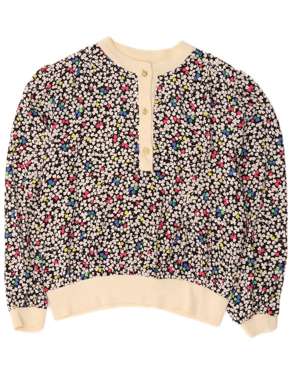 Vintage Womens Long Sleeve Blouse Top UK 18 XL Multicoloured Floral