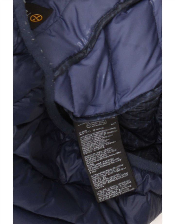 Jack Wolfskin Womens Padded Jacket UK 8/10 Small Navy Blue Nylon