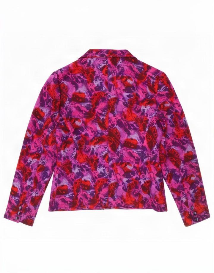 Vintage Womens 2 Button Blazer Jacket UK 12 Medium Multicoloured Floral