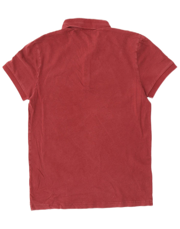 Hugo Boss Mens Slim Fit Polo Shirt Medium Maroon Cotton