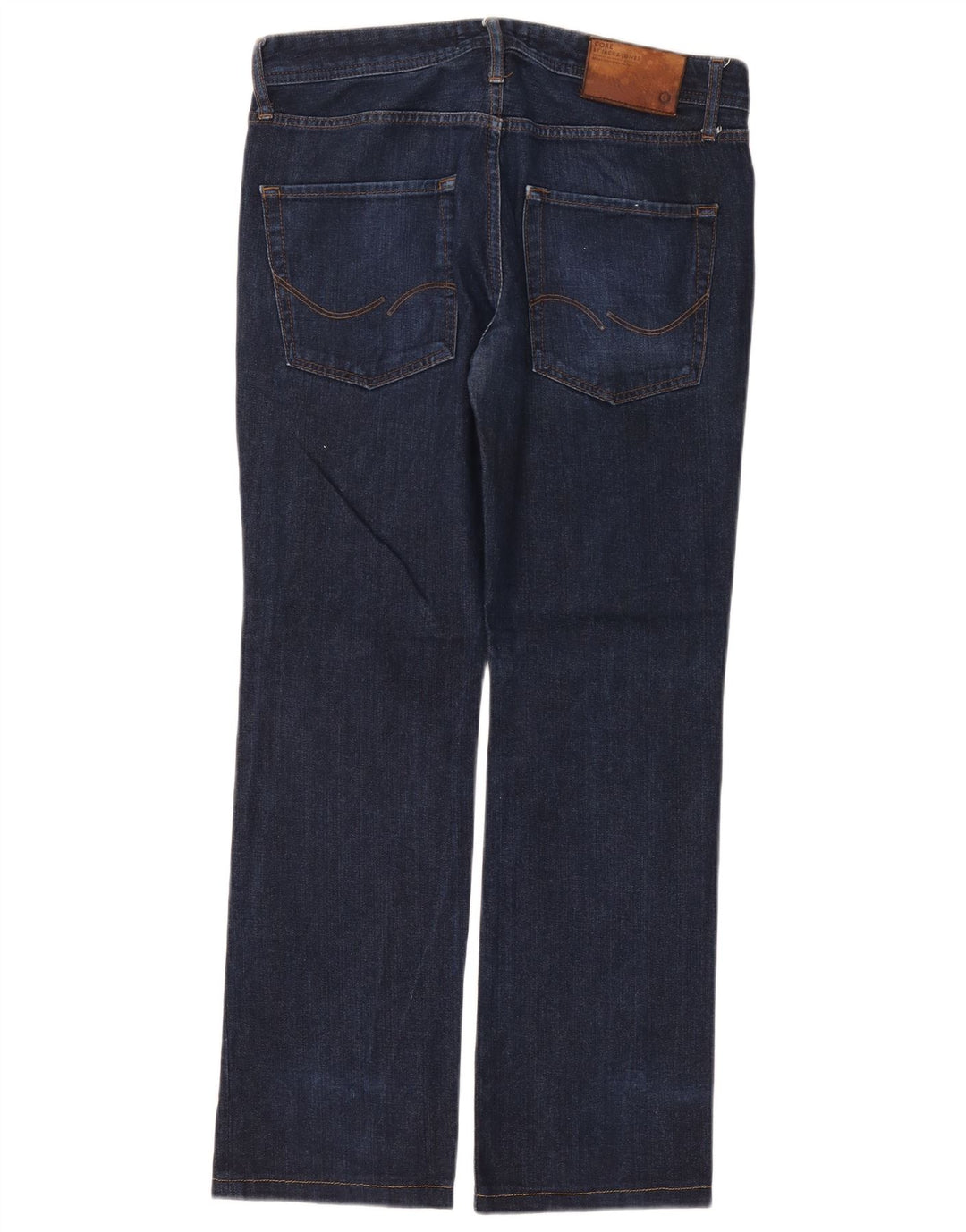 Jack & Jones Mens Straight Jeans W32 L30 Navy Blue Cotton