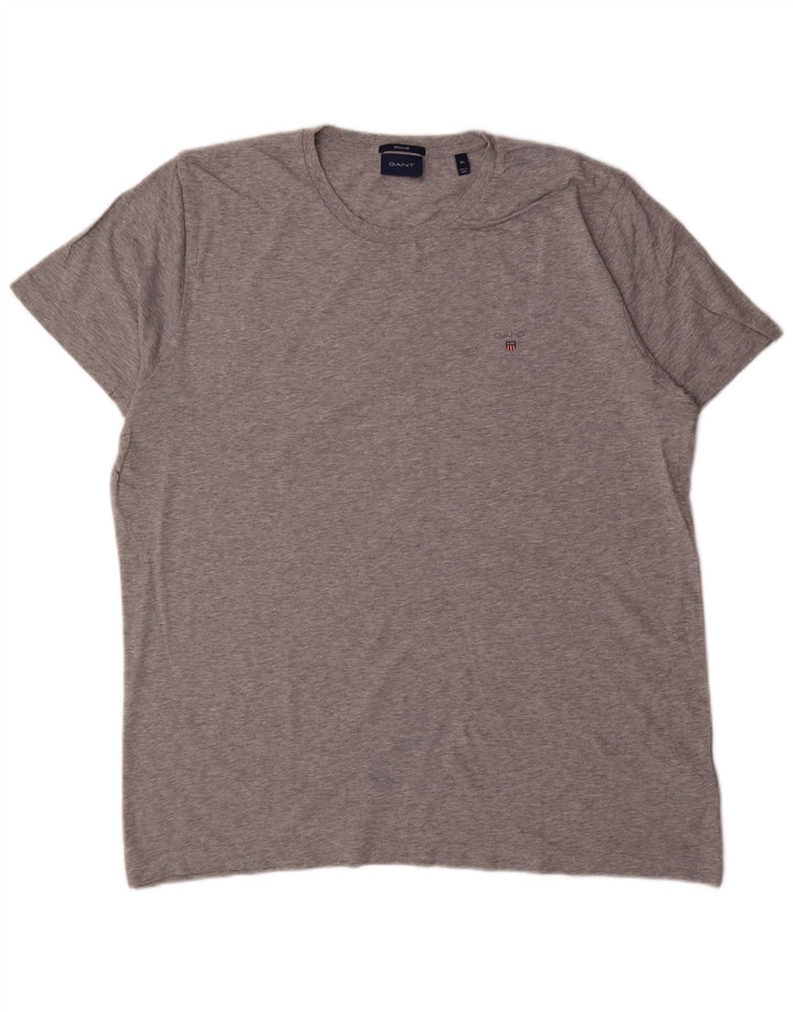 GANT Mens Regular Fit T-Shirt Top XL Grey Cotton