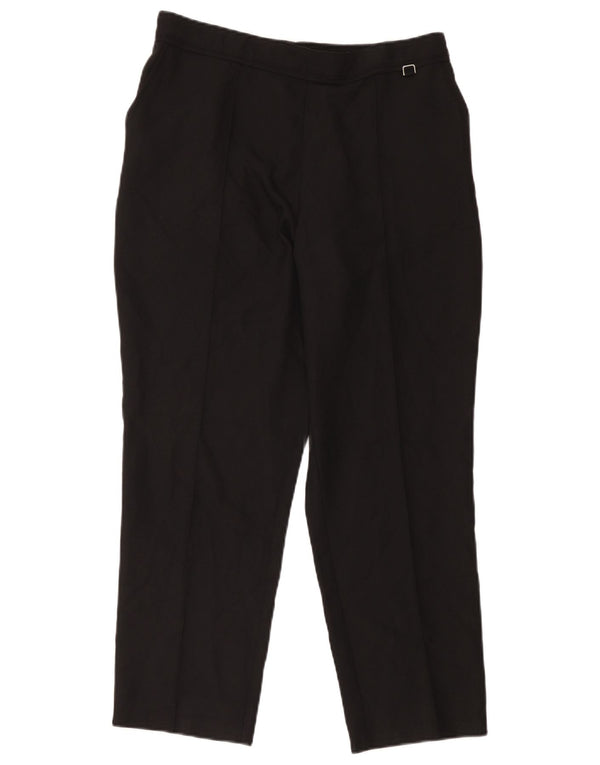 Marks & Spencer Womens Cropped Trousers UK 14 Large W34 L24 Black Polyester