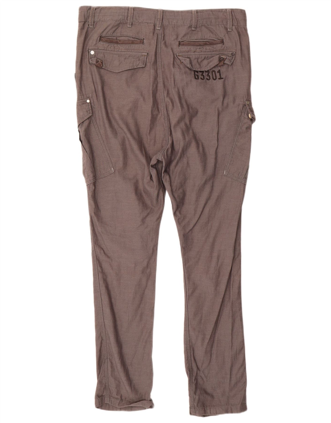 G-Star Mens Slim Cargo Trousers W29 L32 Grey Cotton