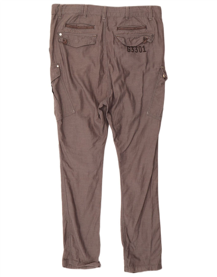 G-Star Mens Slim Cargo Trousers W29 L32 Grey Cotton
