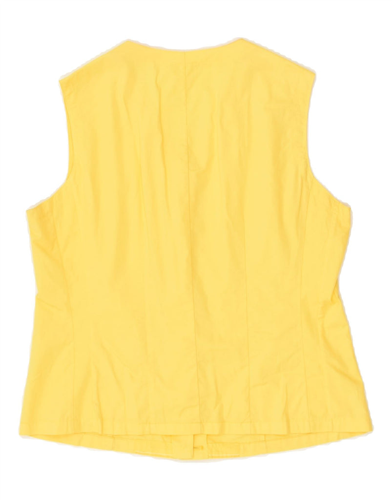 VINTAGE Womens Sleeveless Blouse Top UK 14 Large Yellow | Vintage Vintage | Thrift | Second-Hand Vintage | Used Clothing | Messina Hembry 