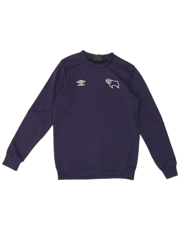 Umbro Boys Graphic Sweatshirt Jumper 13-14 Years XL Navy Blue Polyester
