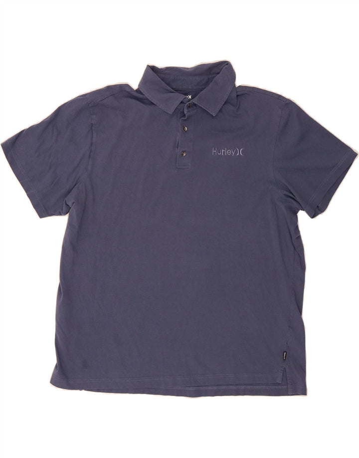 HURLEY Mens Polo Shirt XL Blue Cotton Vintage Hurley and Second-Hand Hurley from Messina Hembry 