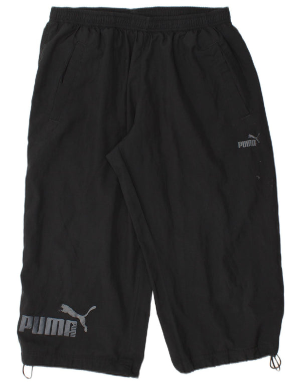 PUMA Mens Graphic Capri Tracksuit Trousers Large  Black