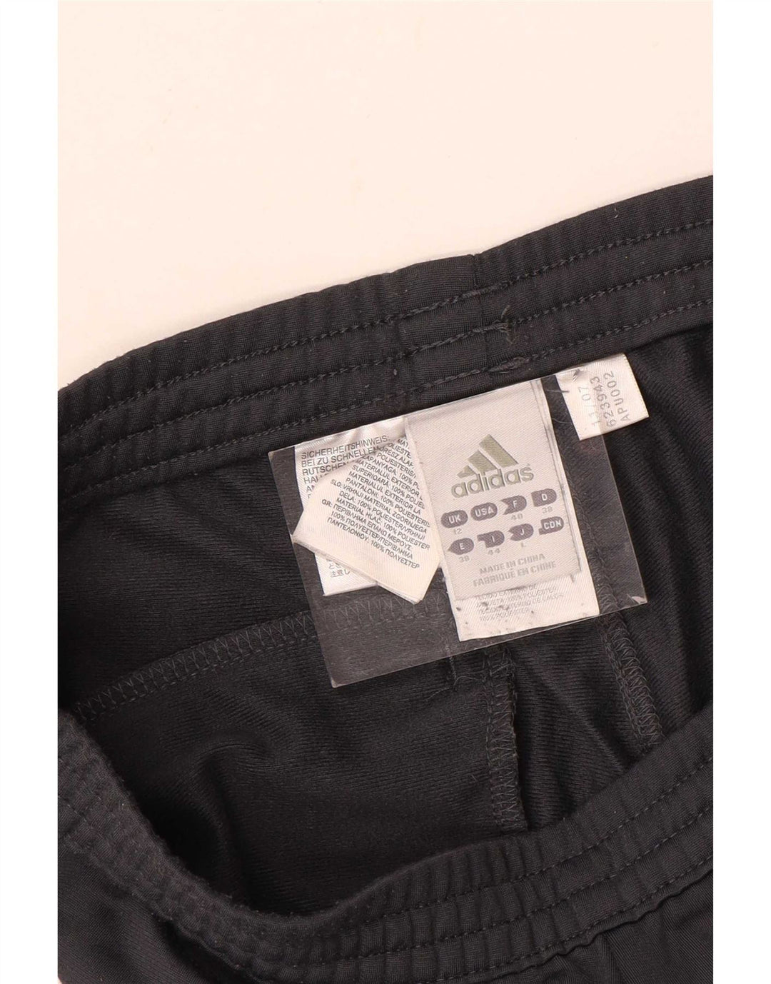 Adidas Womens Tracksuit Trousers UK 12 Medium Black Polyester