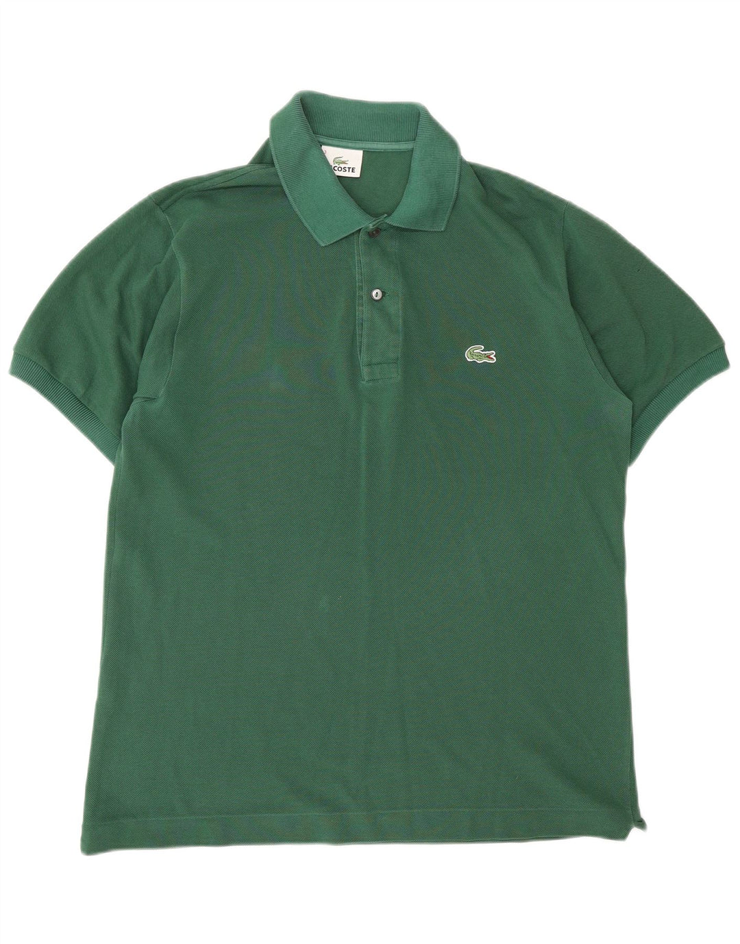 LACOSTE Mens Polo Shirt Size 3 Small Green Cotton
