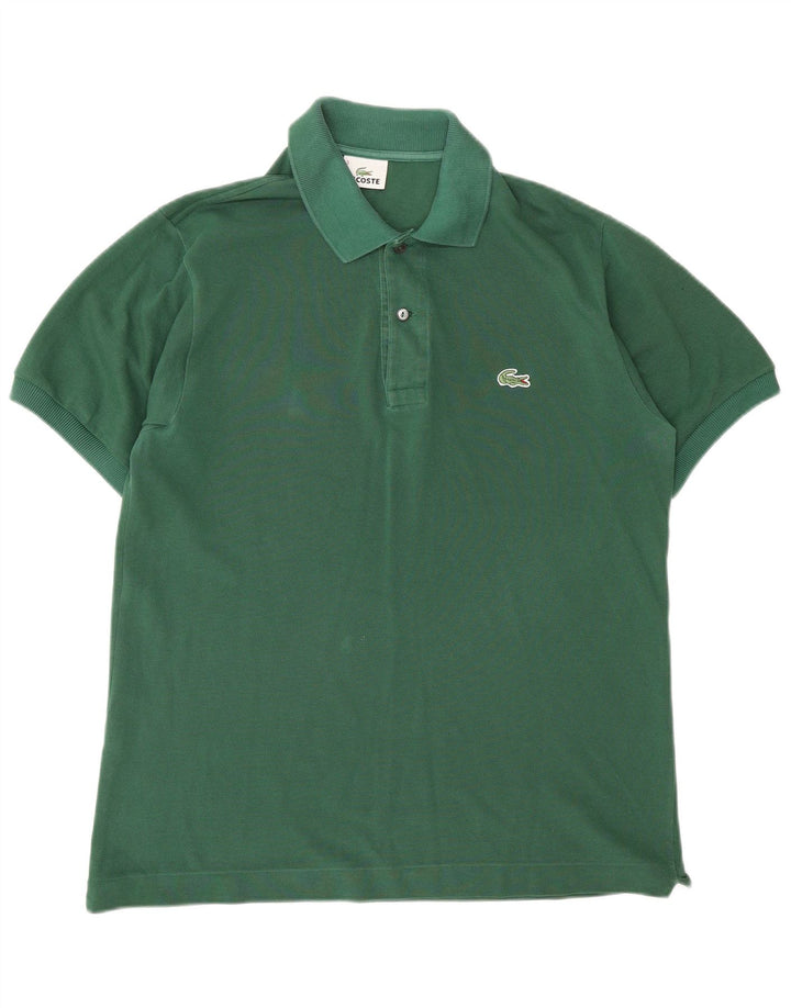 LACOSTE Mens Polo Shirt Size 3 Small Green Cotton