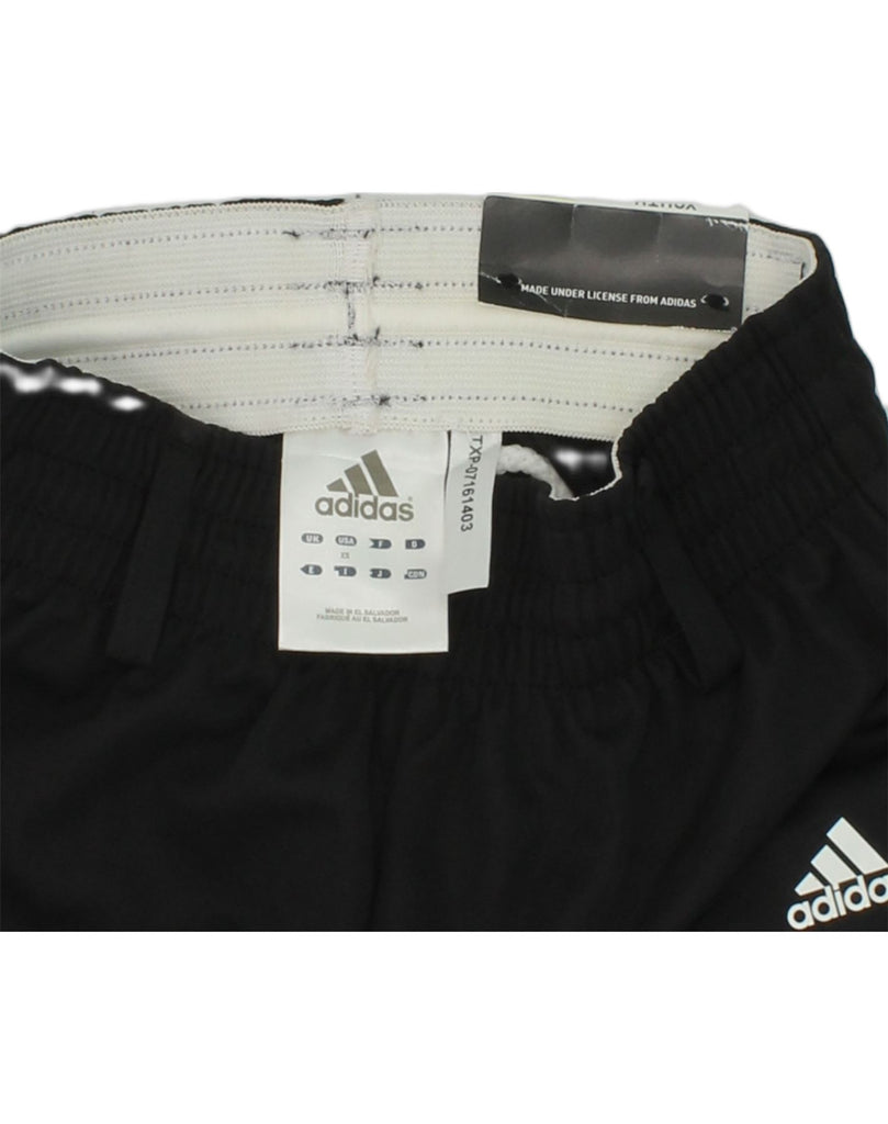 ADIDAS Womens Bermuda Sport Shorts XS Black Polyester | Vintage Adidas | Thrift | Second-Hand Adidas | Used Clothing | Messina Hembry 