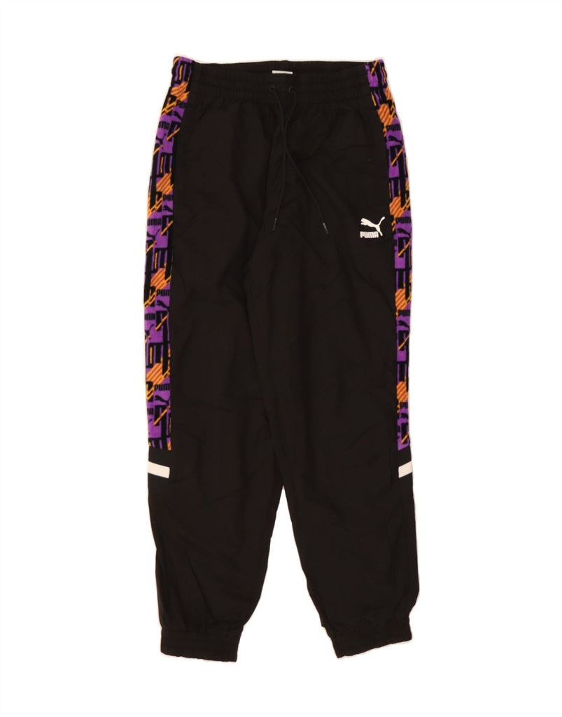 PUMA Mens Graphic Tracksuit Trousers Joggers Medium  Black Polyester Vintage Puma and Second-Hand Puma from Messina Hembry 