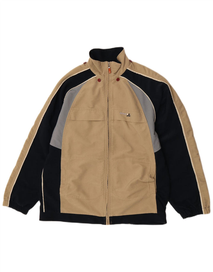 Brugi Mens Corduroy Jacket UK 40 Large Beige Colourblock Polyester