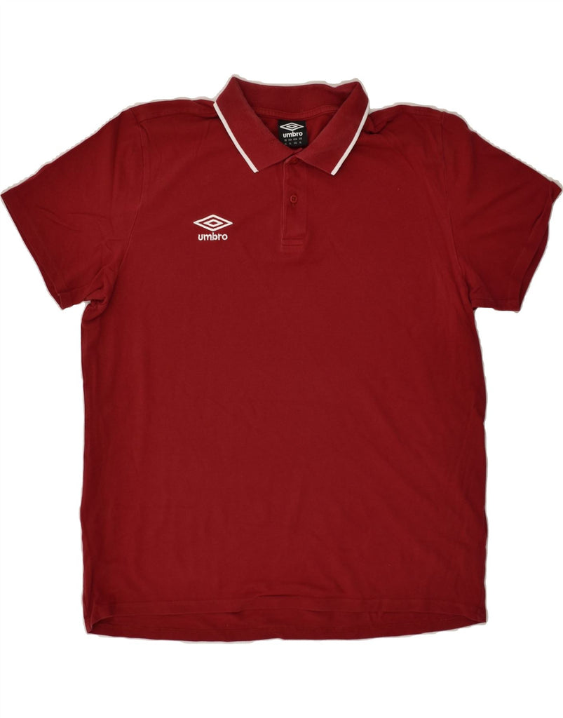 UMBRO Mens Polo Shirt XL Red Cotton | Vintage Umbro | Thrift | Second-Hand Umbro | Used Clothing | Messina Hembry 