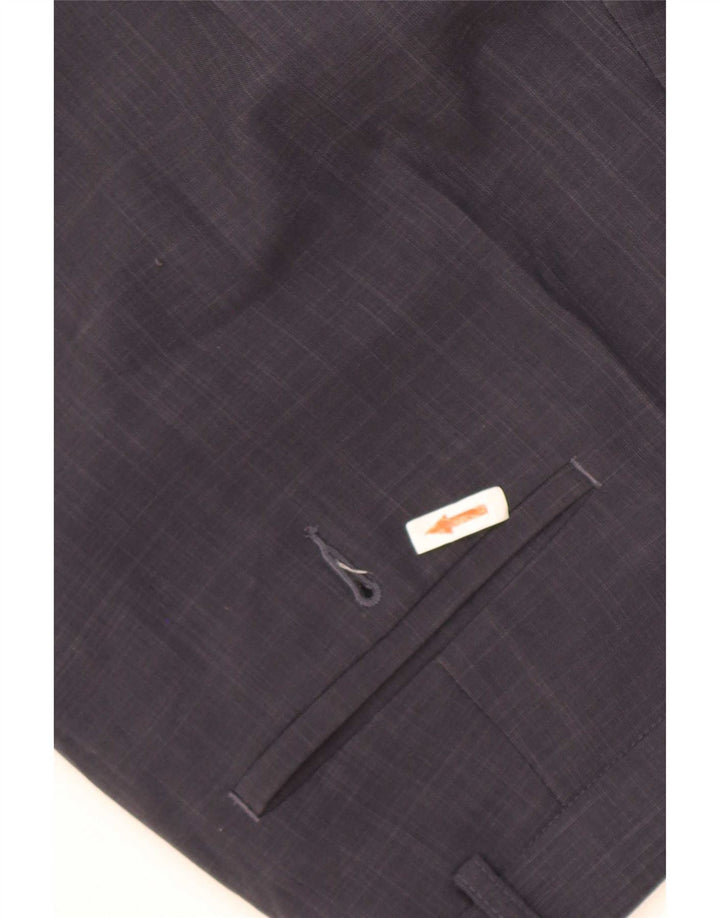 Marks & Spencer Mens Straight Suit Trousers W38 L33 Navy Blue Polyester