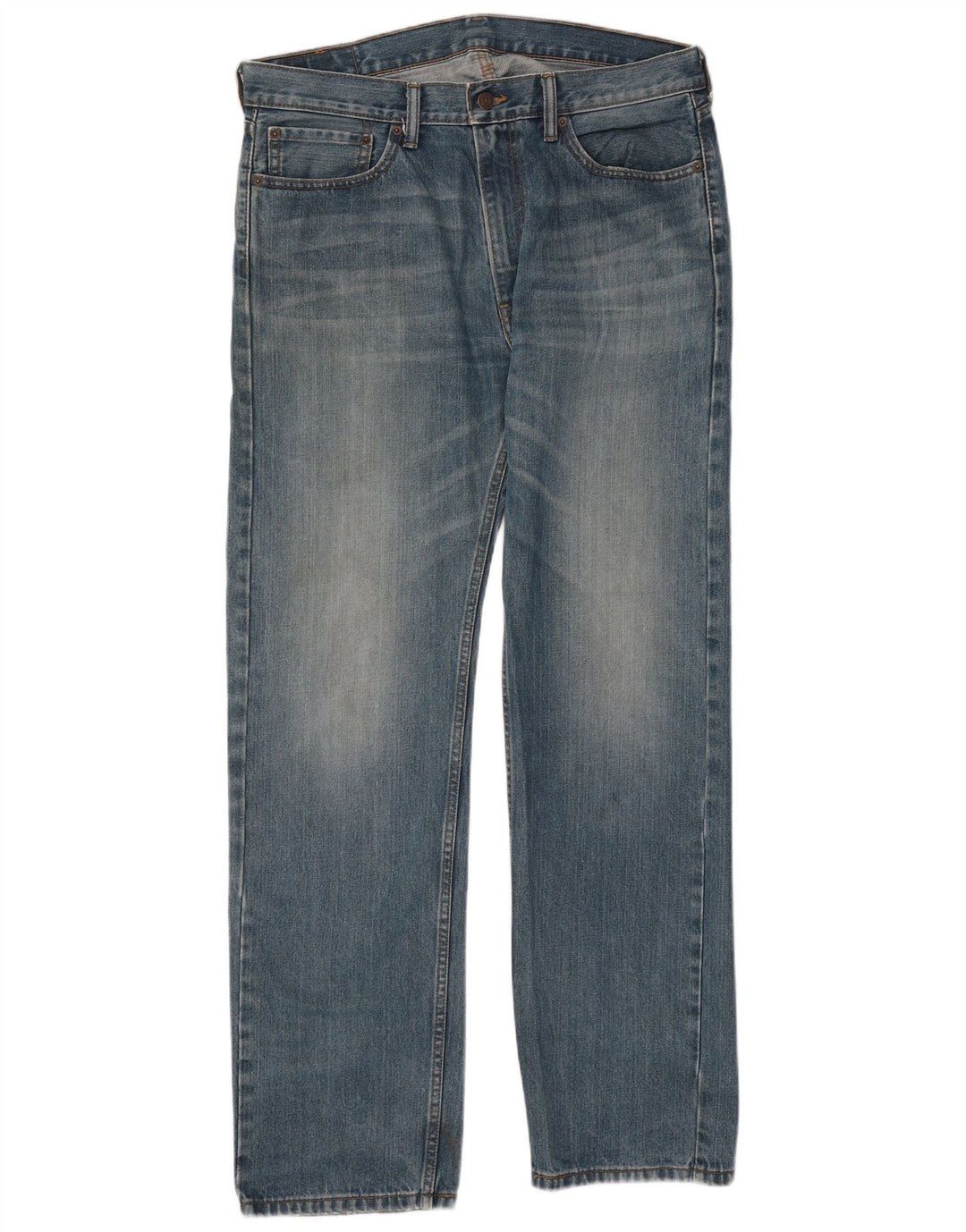 Levi's Mens 505 Straight Jeans W36 L34 Blue Cotton