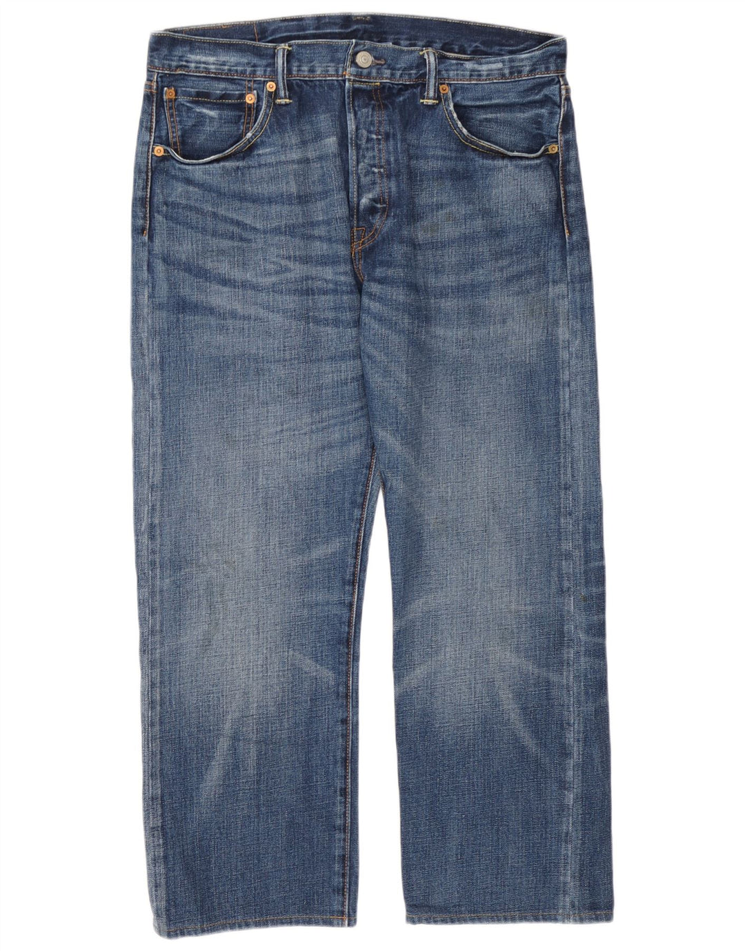 Levi's Mens 501 Cropped Jeans W34 L25 Blue