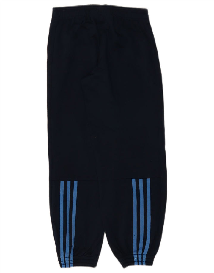 Adidas Boys Joggers Tracksuit Trousers 7-8 Years Navy Blue Polyester