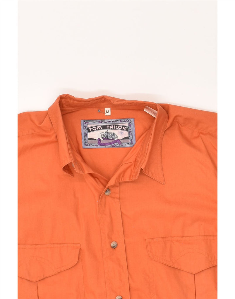 TOM TAILOR Mens Shirt Medium Orange Cotton | Vintage Tom Tailor | Thrift | Second-Hand Tom Tailor | Used Clothing | Messina Hembry 