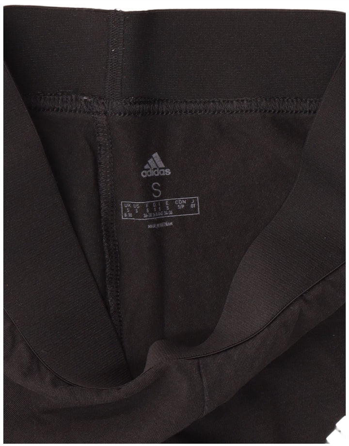 ADIDAS Womens Leggings UK 8/10 Small  Black