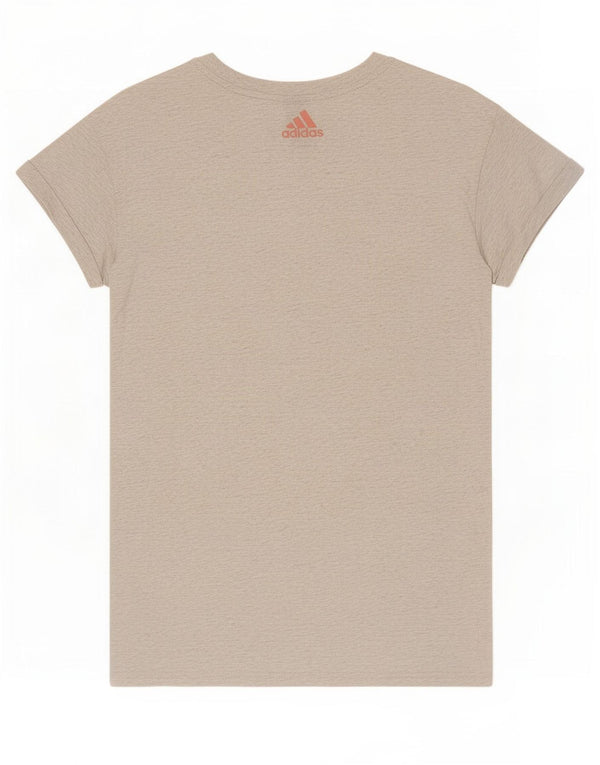 Adidas Womens Graphic T-Shirt Top UK 14 Medium Grey