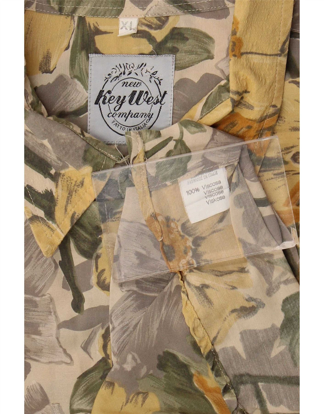 Key West Mens Shirt XL Multicoloured Floral Viscose