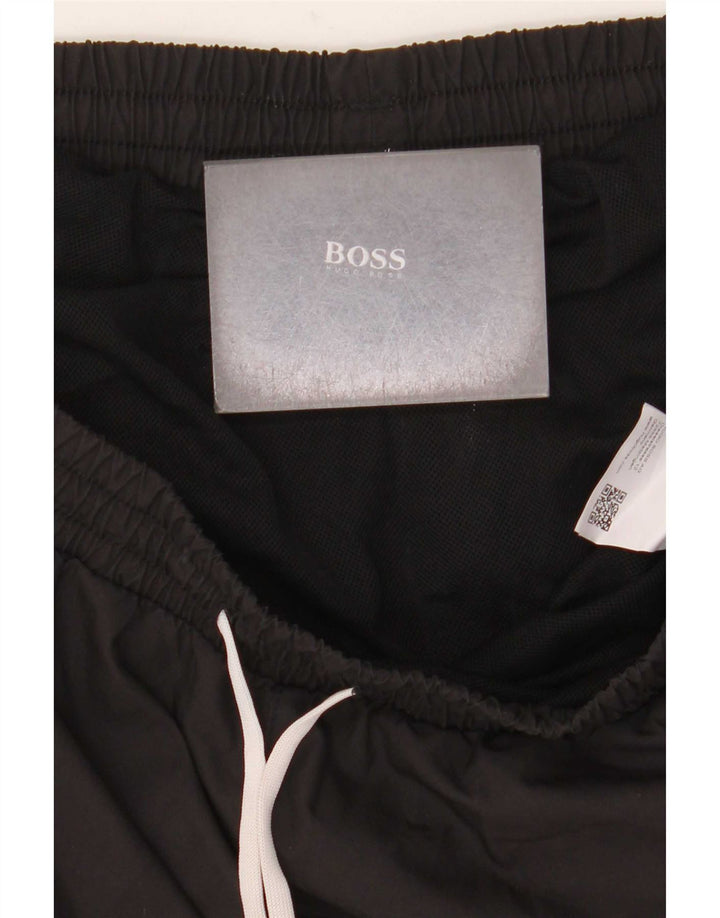 Hugo Boss Mens Graphic Swimming Shorts Large Black Polyester