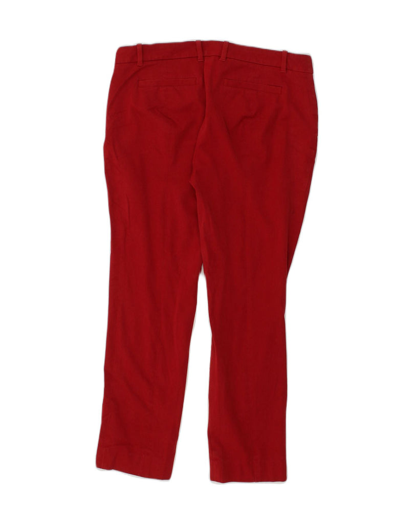 J. CREW Womens Stretch Slim Chino Trousers US 10 Large W30 L26 Red Cotton | Vintage J. Crew | Thrift | Second-Hand J. Crew | Used Clothing | Messina Hembry 