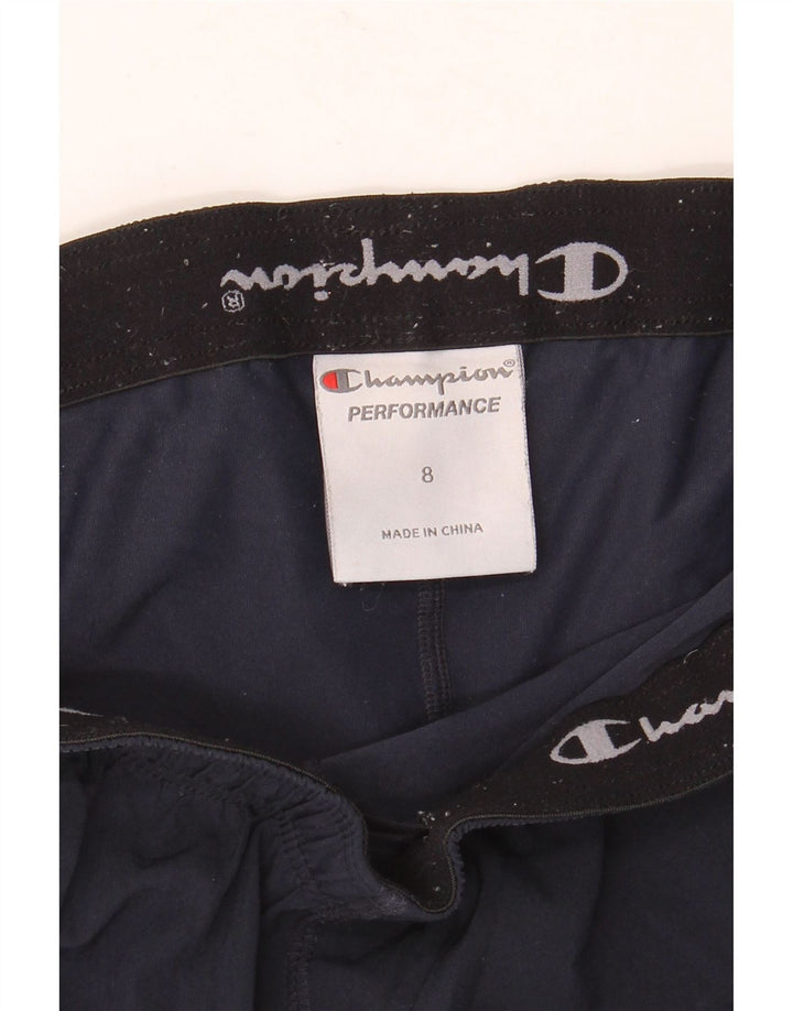 Champion Womens Sport Shorts UK 8 Small Navy Blue Polyester