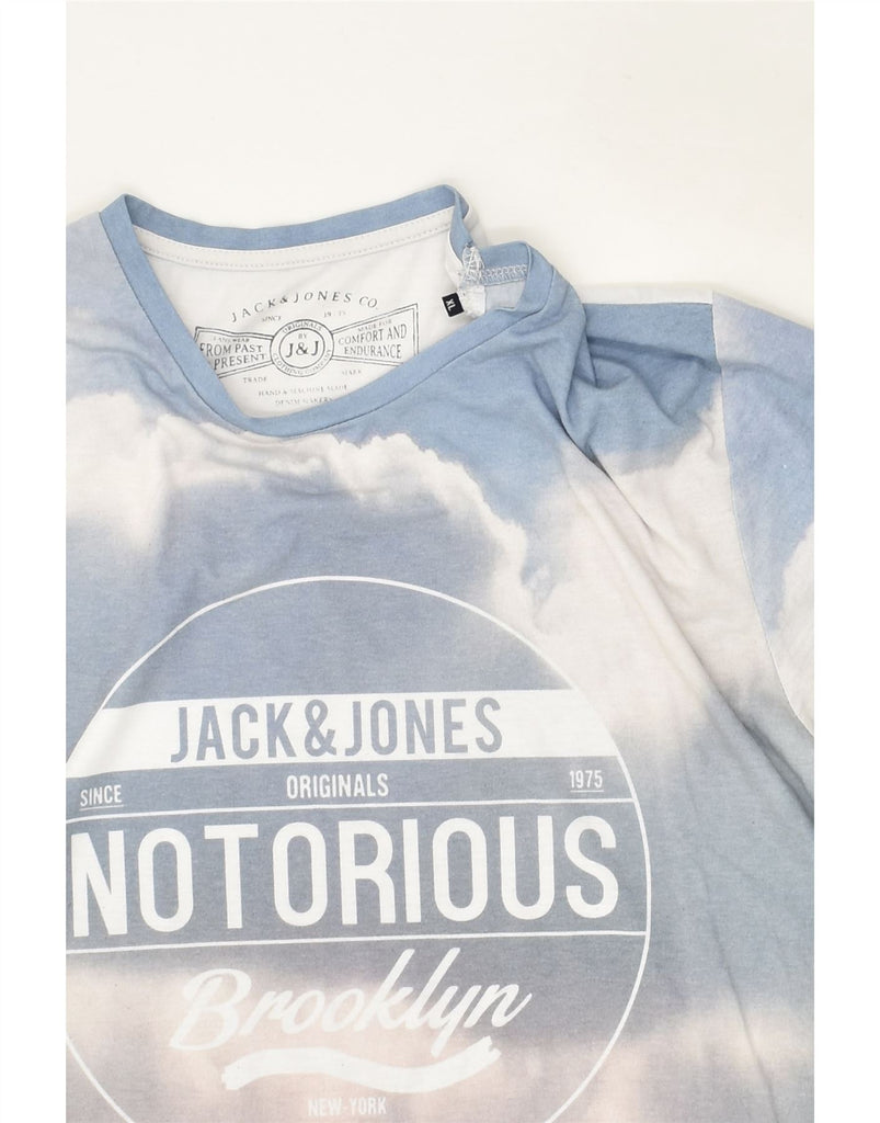 JACK & JONES Mens Brooklyn Slim Fit Graphic T-Shirt Top XL Blue Tie Dye | Vintage Jack & Jones | Thrift | Second-Hand Jack & Jones | Used Clothing | Messina Hembry 