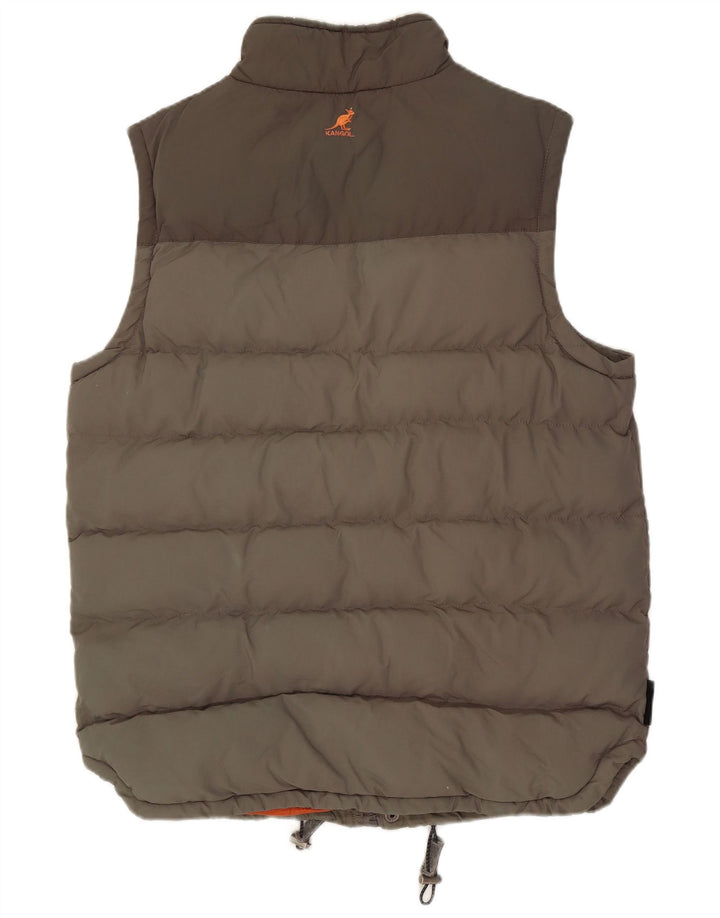 Kangol Mens Sherpa Padded Gilet UK 36 Small Grey Colourblock Nylon