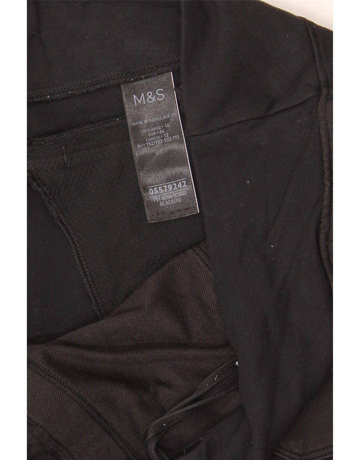 Marks & Spencer Womens Slim Cargo Trousers UK 16 Large W32 L25 Black
