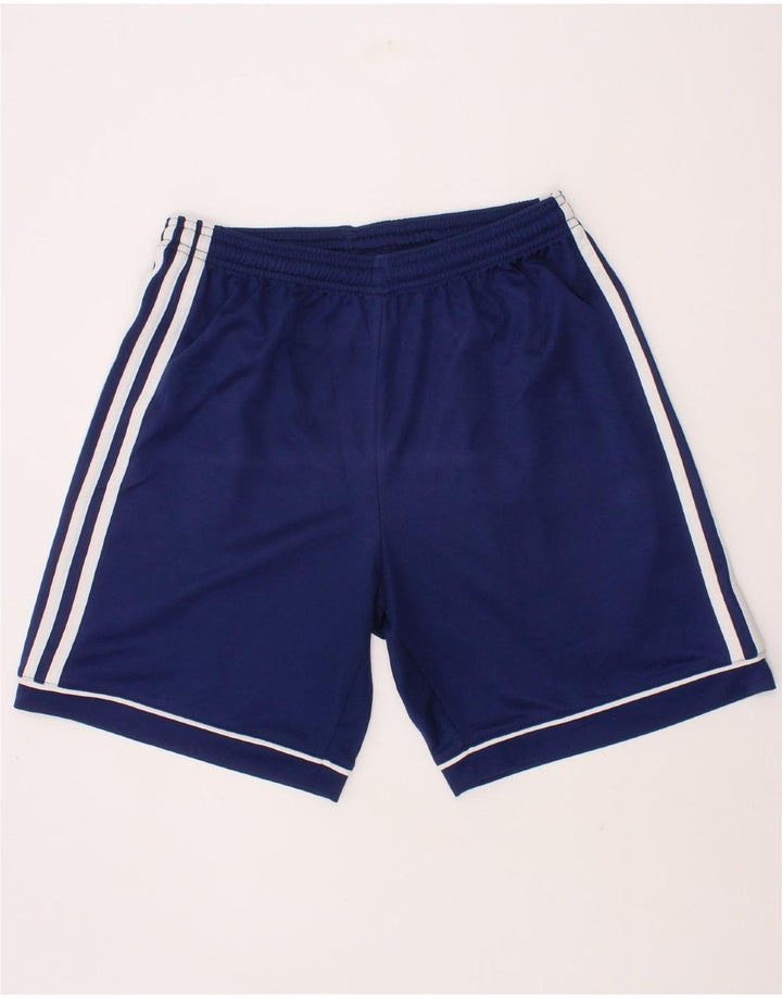 ADIDAS Boys Climalite Sport Shorts 13-14 Years  Navy Blue Polyester Vintage Adidas and Second-Hand Adidas from Messina Hembry 