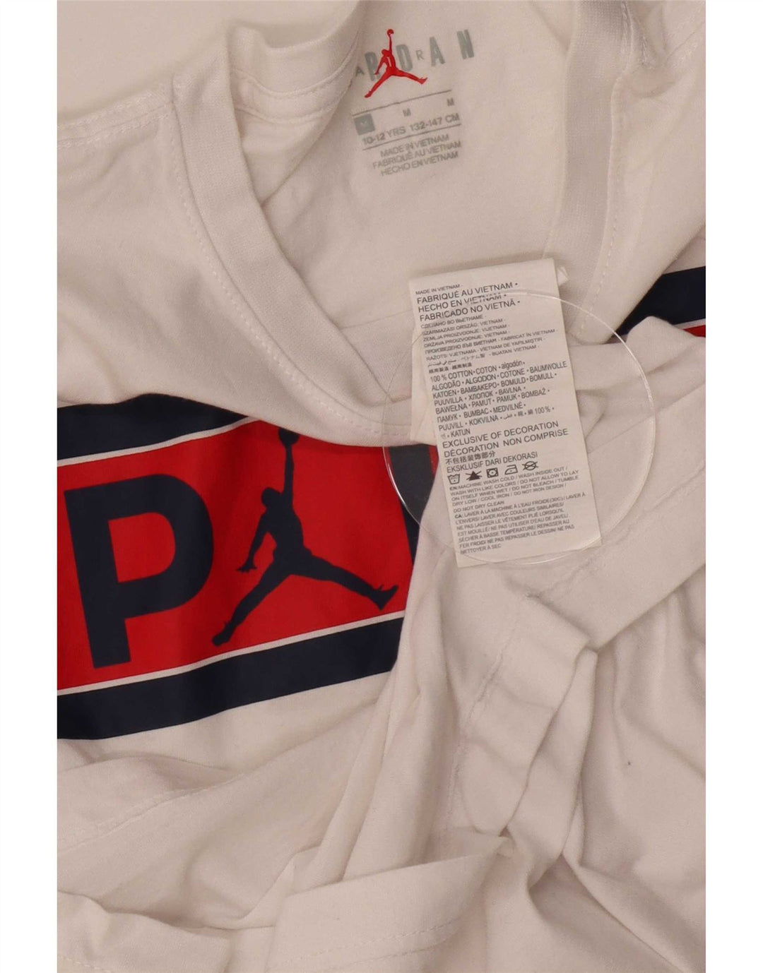 Jordan Boys Graphic T-Shirt Top 10-11 Years Medium White