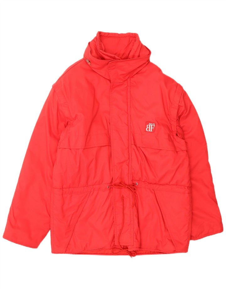 Belfe & Belfe Mens Loose Fit Padded Jacket UK 36 Small Red