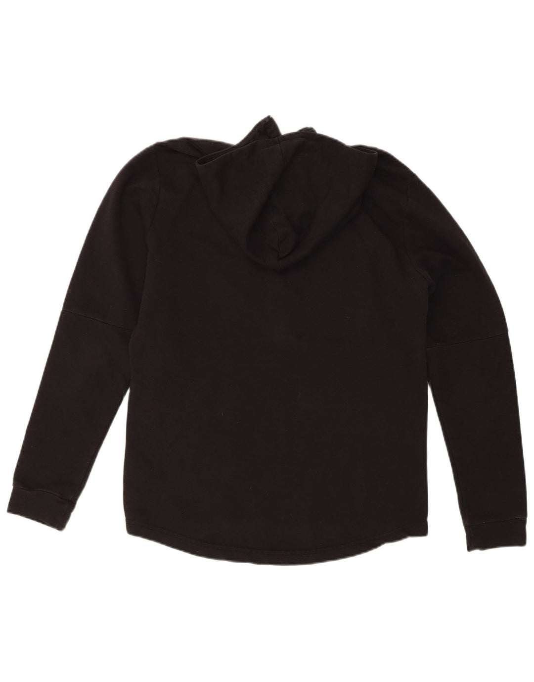 PUMA Mens Graphic Zip Neck Hoodie Jumper Large Black Cotton