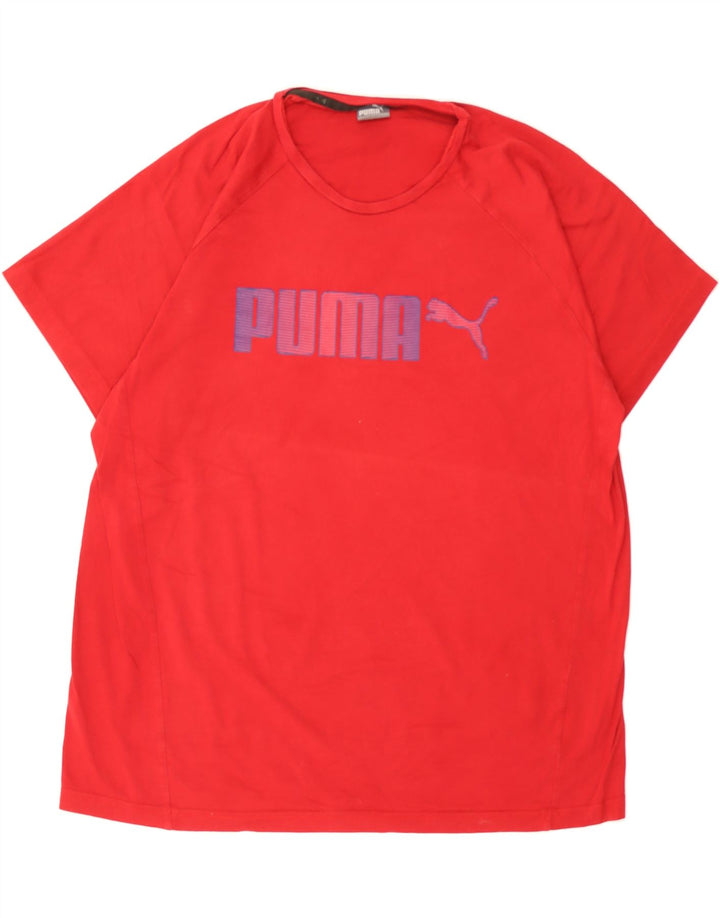 PUMA Mens Graphic T-Shirt Top 2XL Red Cotton Vintage Puma and Second-Hand Puma from Messina Hembry 